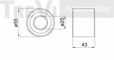 TREVI AUTOMOTIVE wb1617 -  Комплект подшипника ступицы колеса